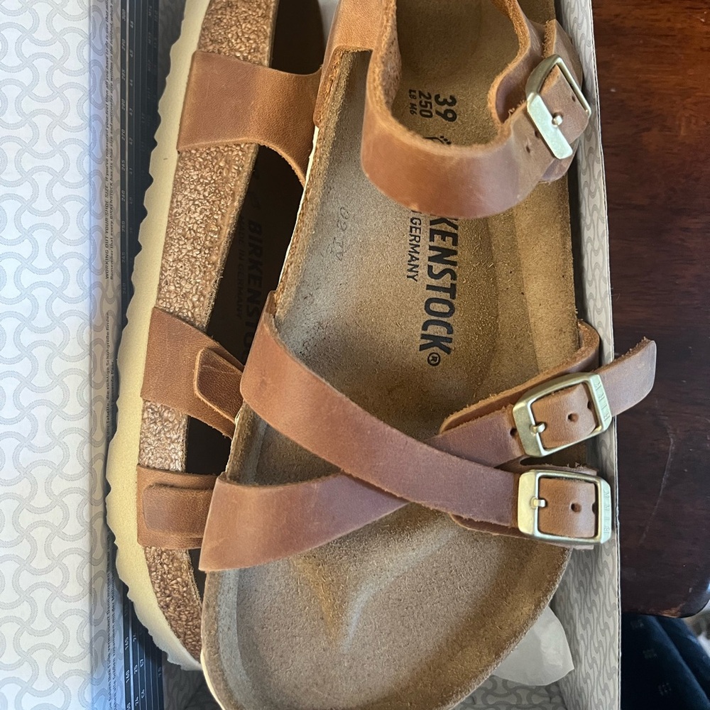 New Birkenstock Kumba 39 cognac oiled leather